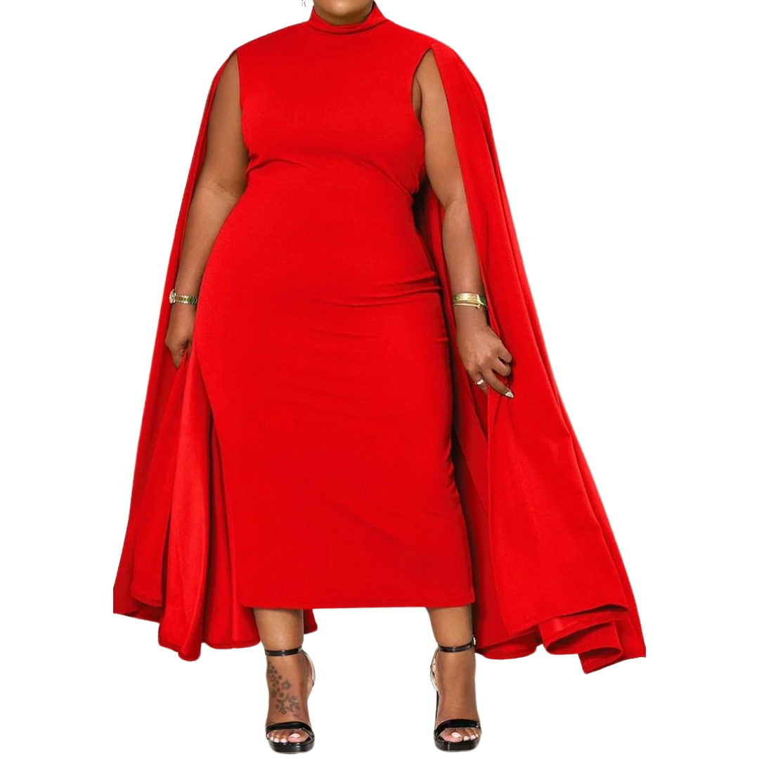 Red Cape Dress